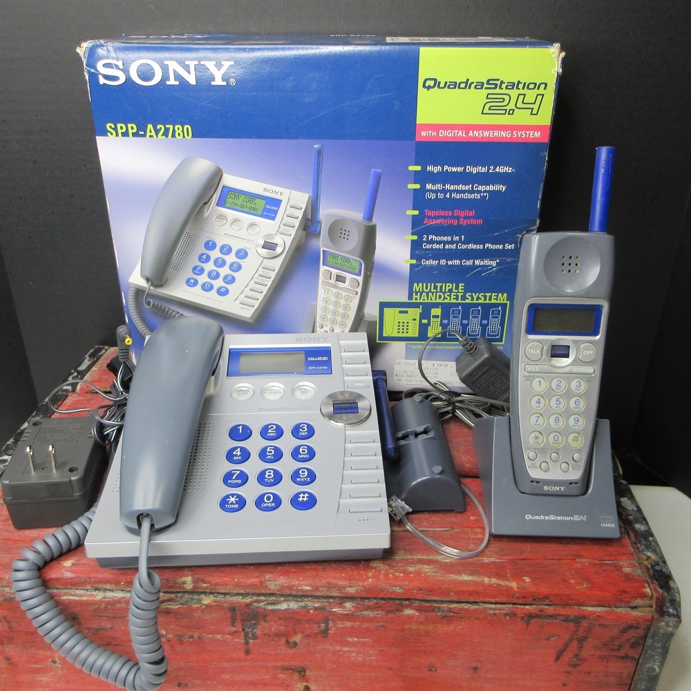 Sony SPP-A2780 QuadraStation 2.4GHz Cordless Phone System w/ Digital Answering